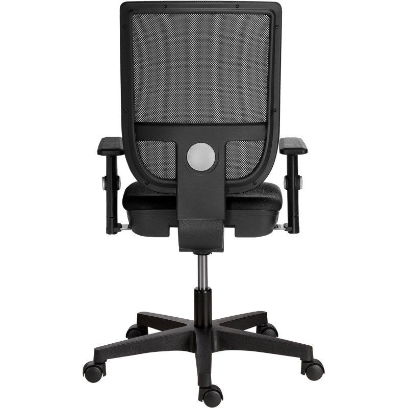Chaise de bureau NAO tissu et maille - dossier réglable en hauteur - avec ou sans accoudoirs - Mécanisme Synchrone - Pieds noirs