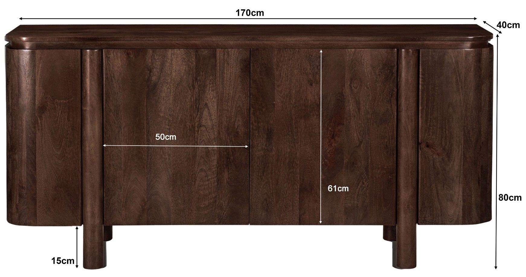 Dressoir Salano B170 x D40 x H80 cm