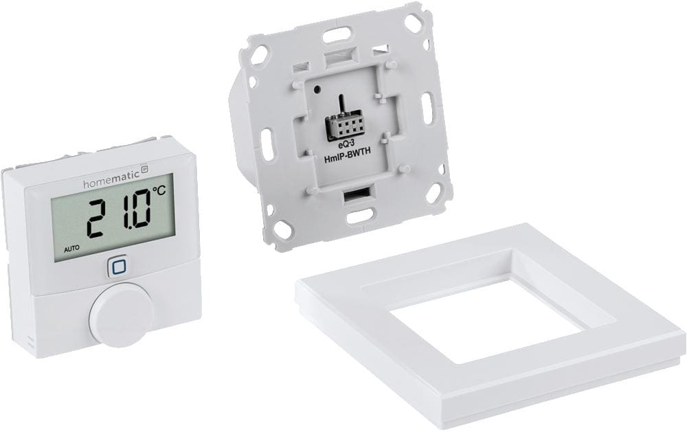Smart Home Funk-Wandthermostat mit Schaltausgang 230 VWandthermostat mit Schaltausgang 230 V für Markenschalter – HmIP-BWTH