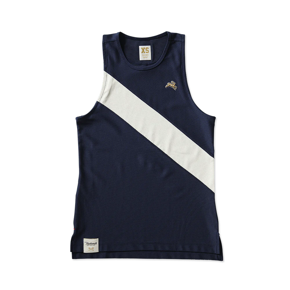 tracksmith w van cortlandt singlet 661 wt613 navy ivory