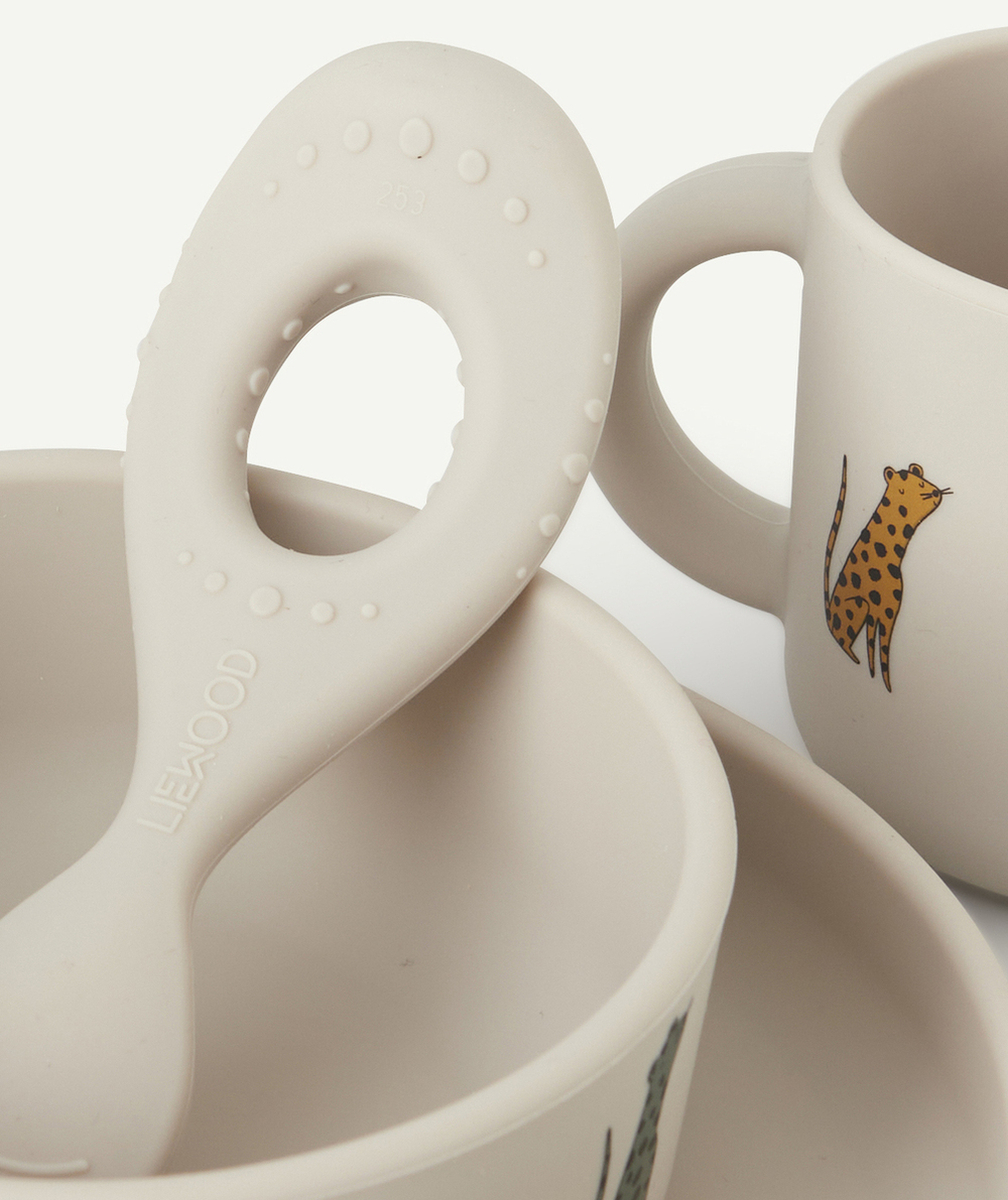 LIEWOODSET DE VAISELLES EN SILICONE MOTIFS LÉOPARDS