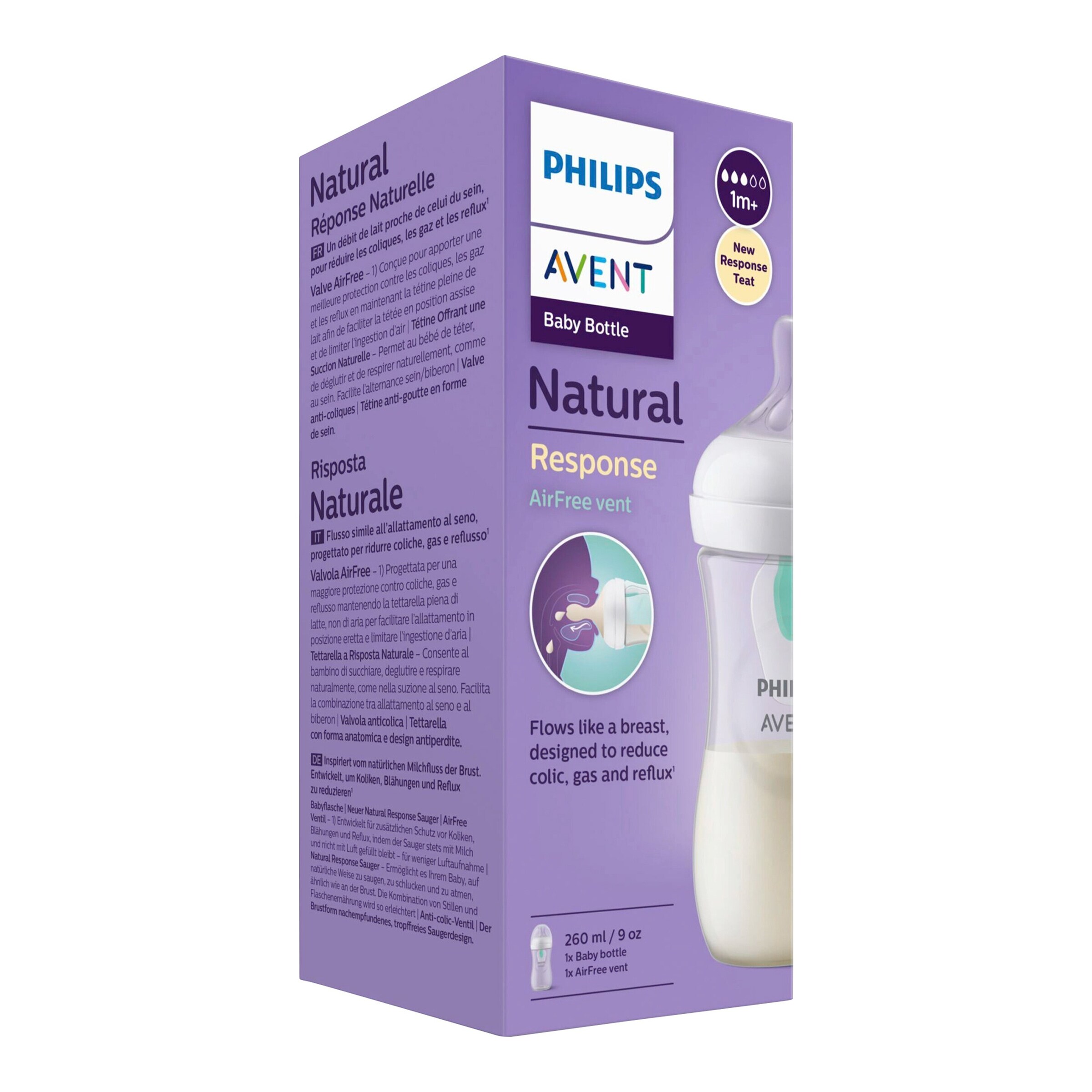 Philips Avent Babyflasche Natural Response, AirFree, 260ml, ab 1M