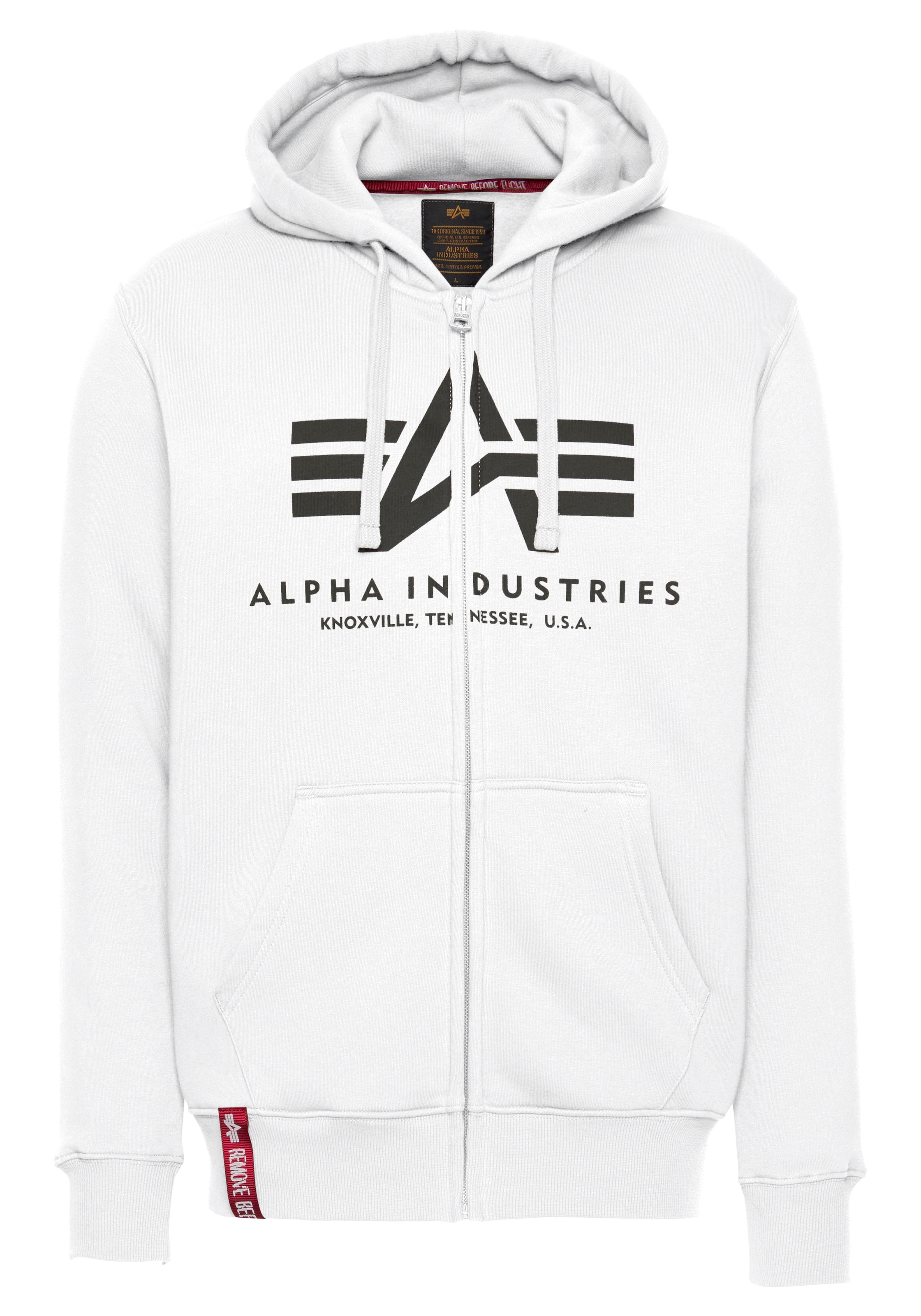 Alpha Industries Kapuzensweatjacke »BASIC ZIP HOODY« Baumwollmischung, regular fit