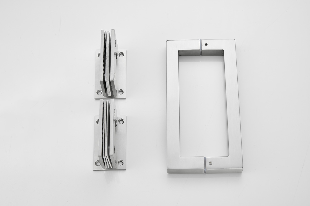 Saniclear Modern profielloze douchedeur 80x200 met RVS scharnieren