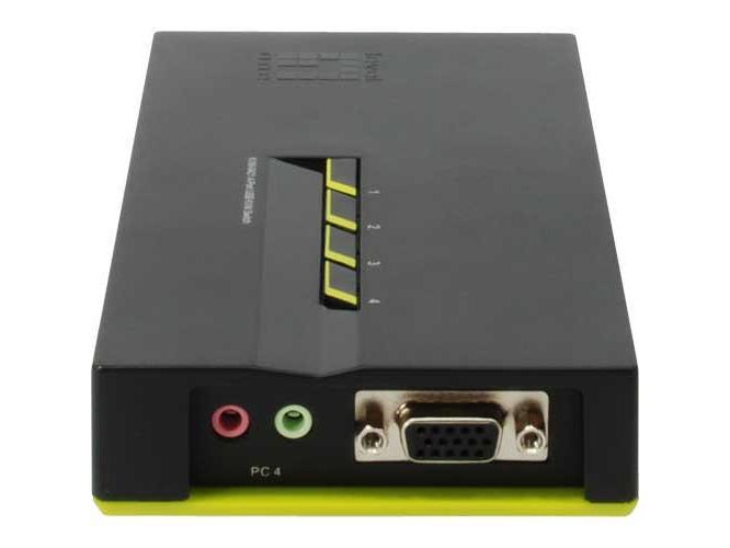 LevelOne KVM Switch KVM-0421 4-Port-Kabel-KVM-Switch