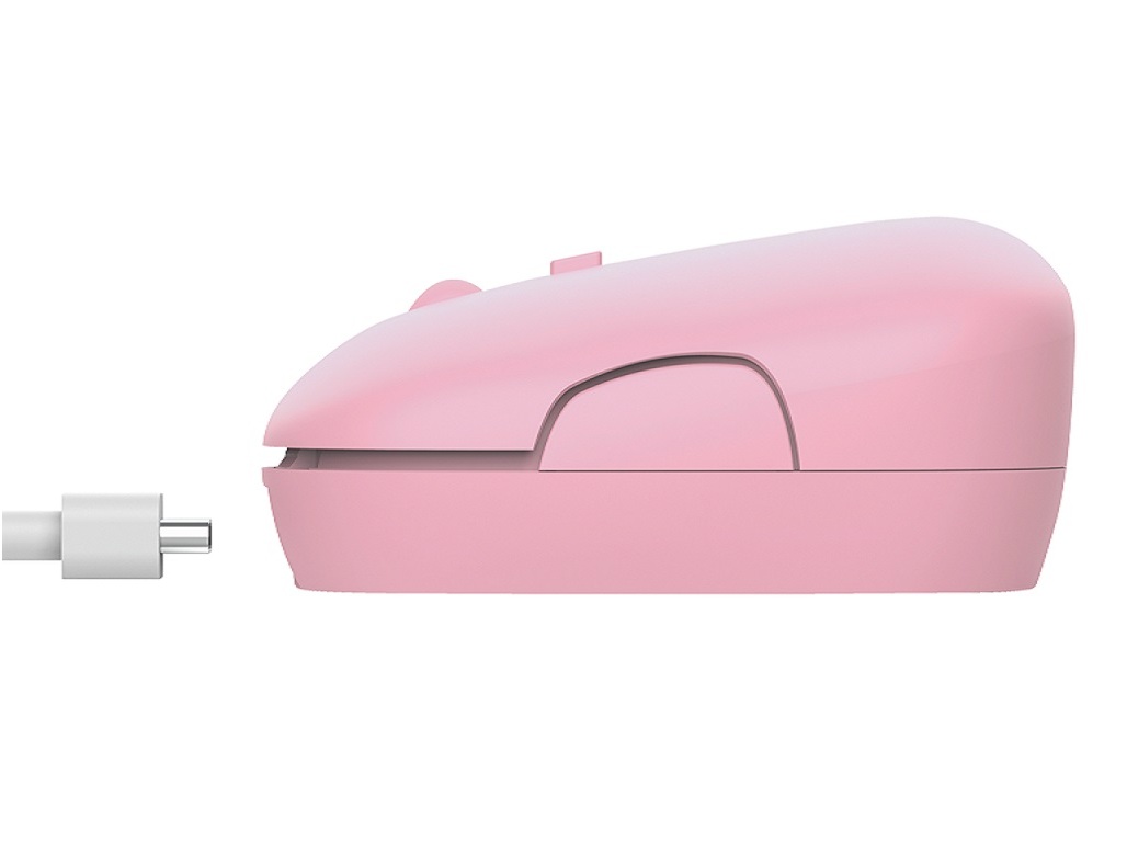 RATO S/FIOS TRUST PUCK RECARREGÁVEL PINK SLIM