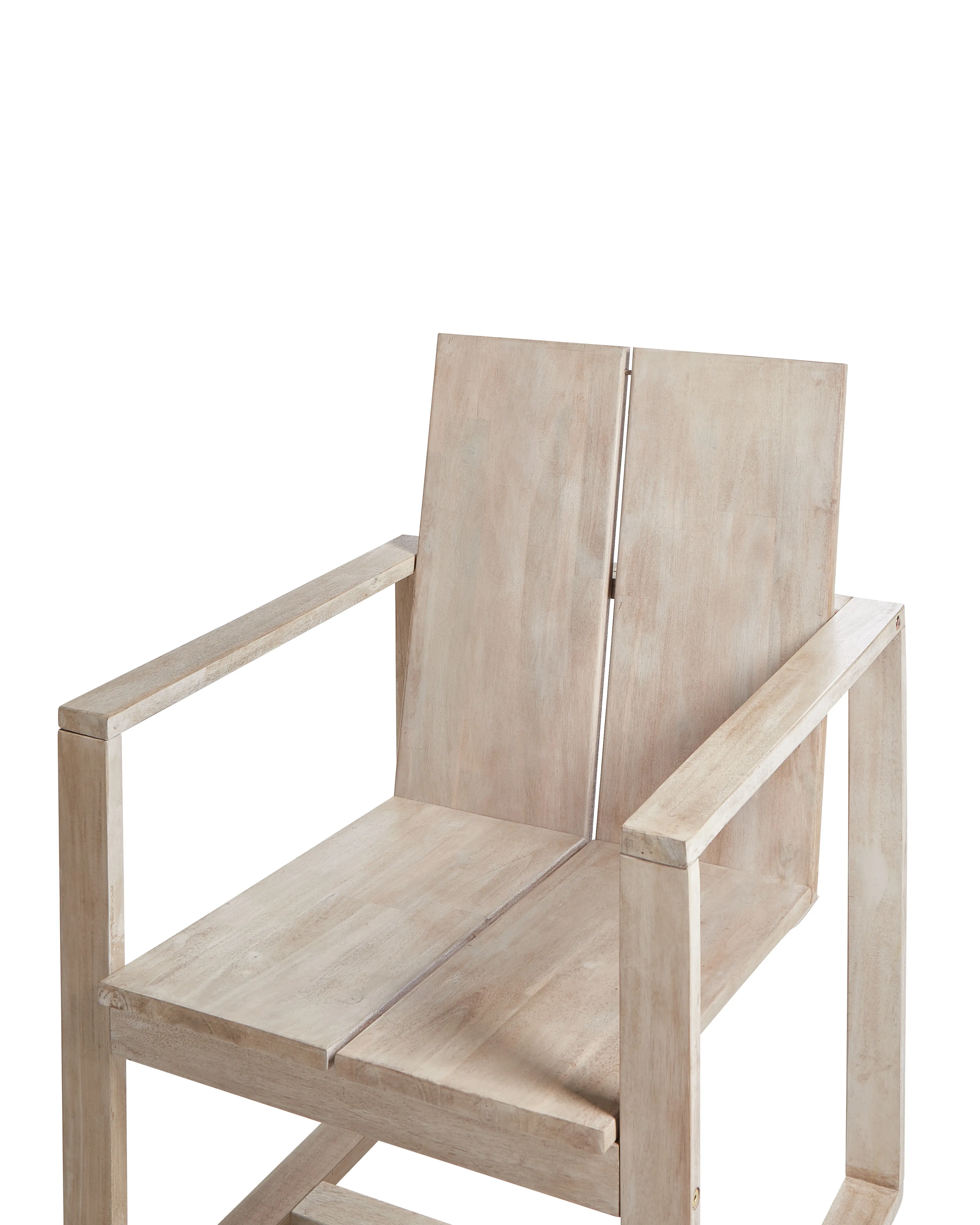 Set van 2 stoelen met zitkussen AZZANELLO Acaciahout Gebroken wit