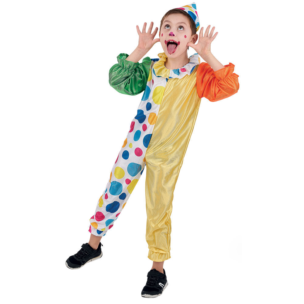 Déguisement enfant clown multicolore 11/14 ans