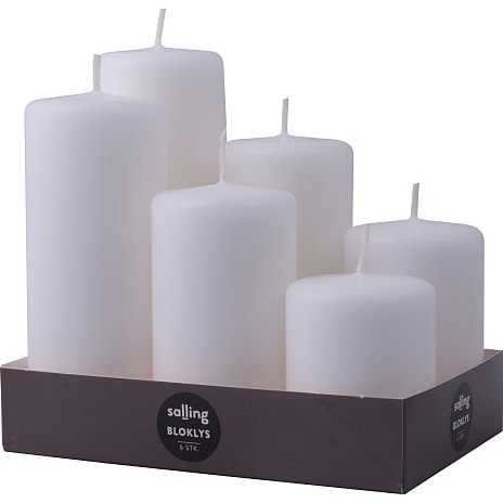 Salling bloklys 5 cm 6-pak - hvid