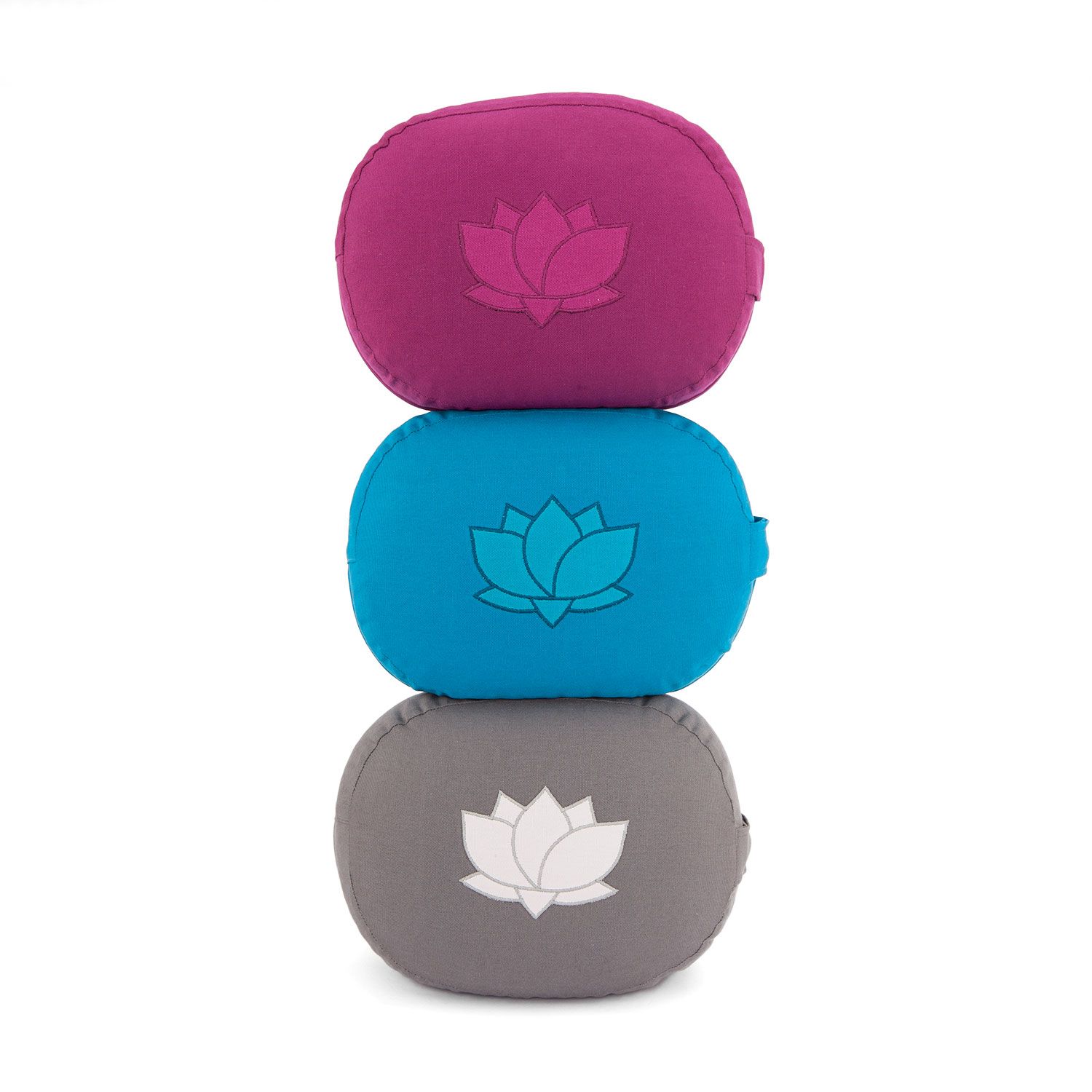 bodhi Meditationskissen OVAL, Dinkelfüllung, Olivgrün Stick Lotus Olivgrün