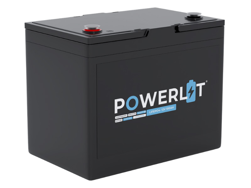 Powerlit PWL12200B 12V Bluetooth LiFePO4 accu - 100 Ah