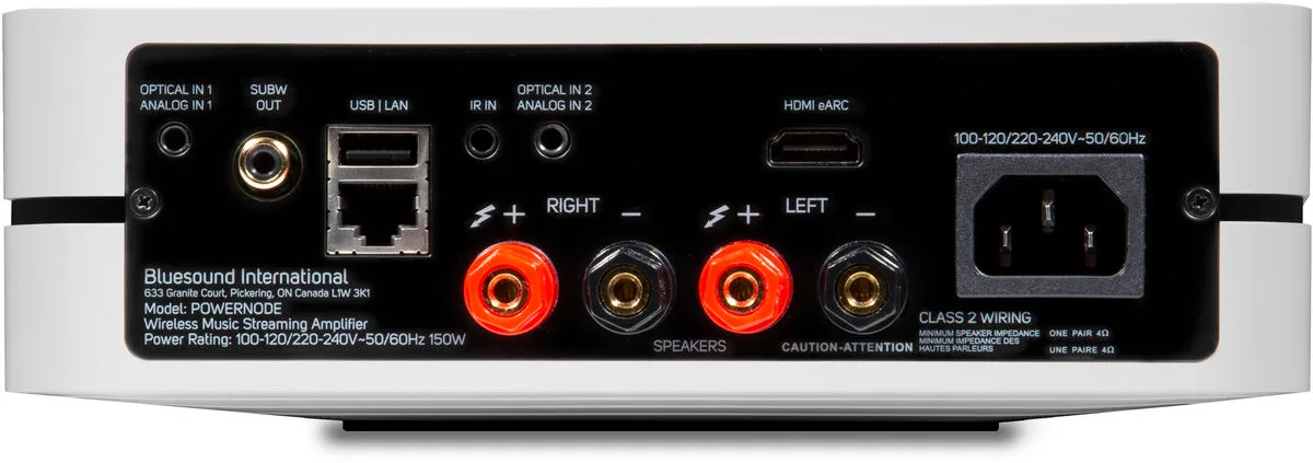 Bluesound Powernode Blanc (2021) Amplis hi-fi stéréo