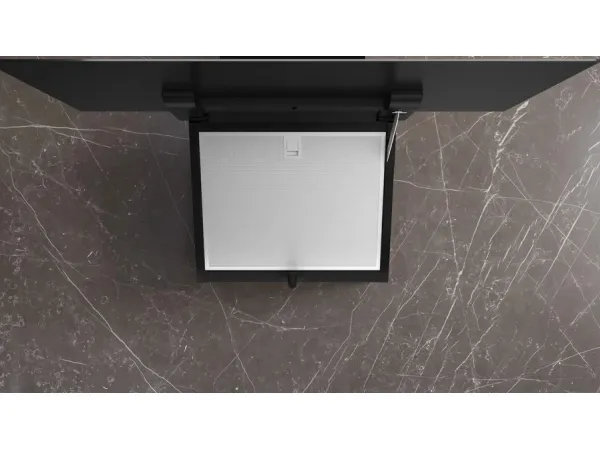 Siemens iQ300 LC87KFN60 - Hætte - skorsten vinklet - bredde: 79 cm - dybde: 43.3 cm - udtrækning og recirkulation (-) - sort