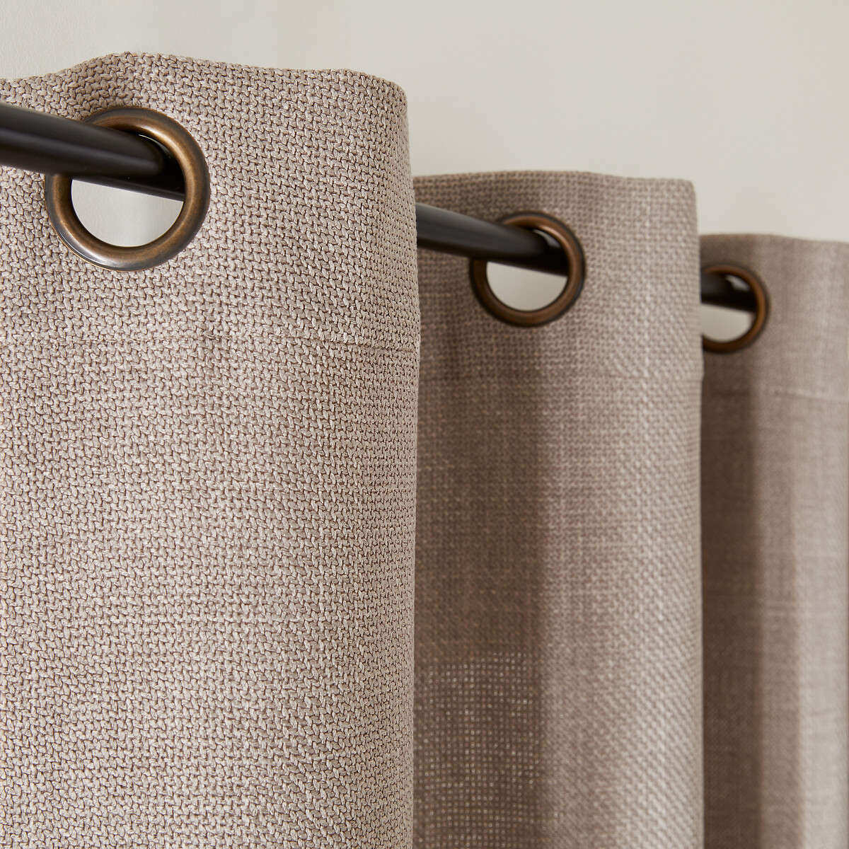 LA REDOUTE INTERIEURS<br>Cortina com acabamento trançado e ilhós Montego
