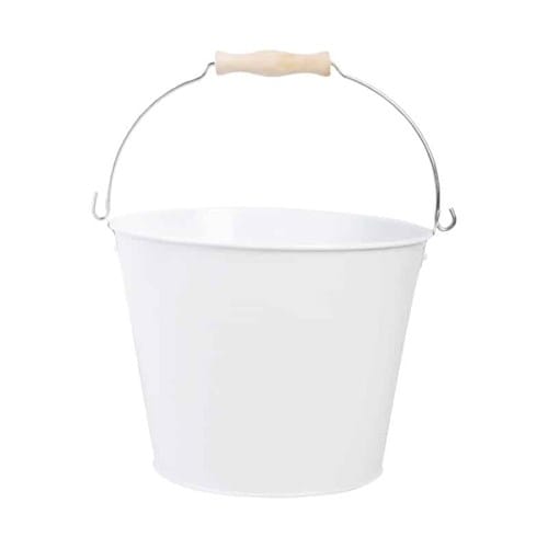 Seau blanc en zinc