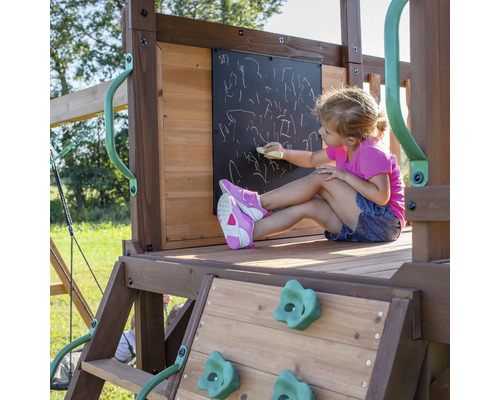 Backyard DISCOVERY Cedar Cove speeltoren, 470 x 560 cm, bruin hout, bestaande uit een schommelset