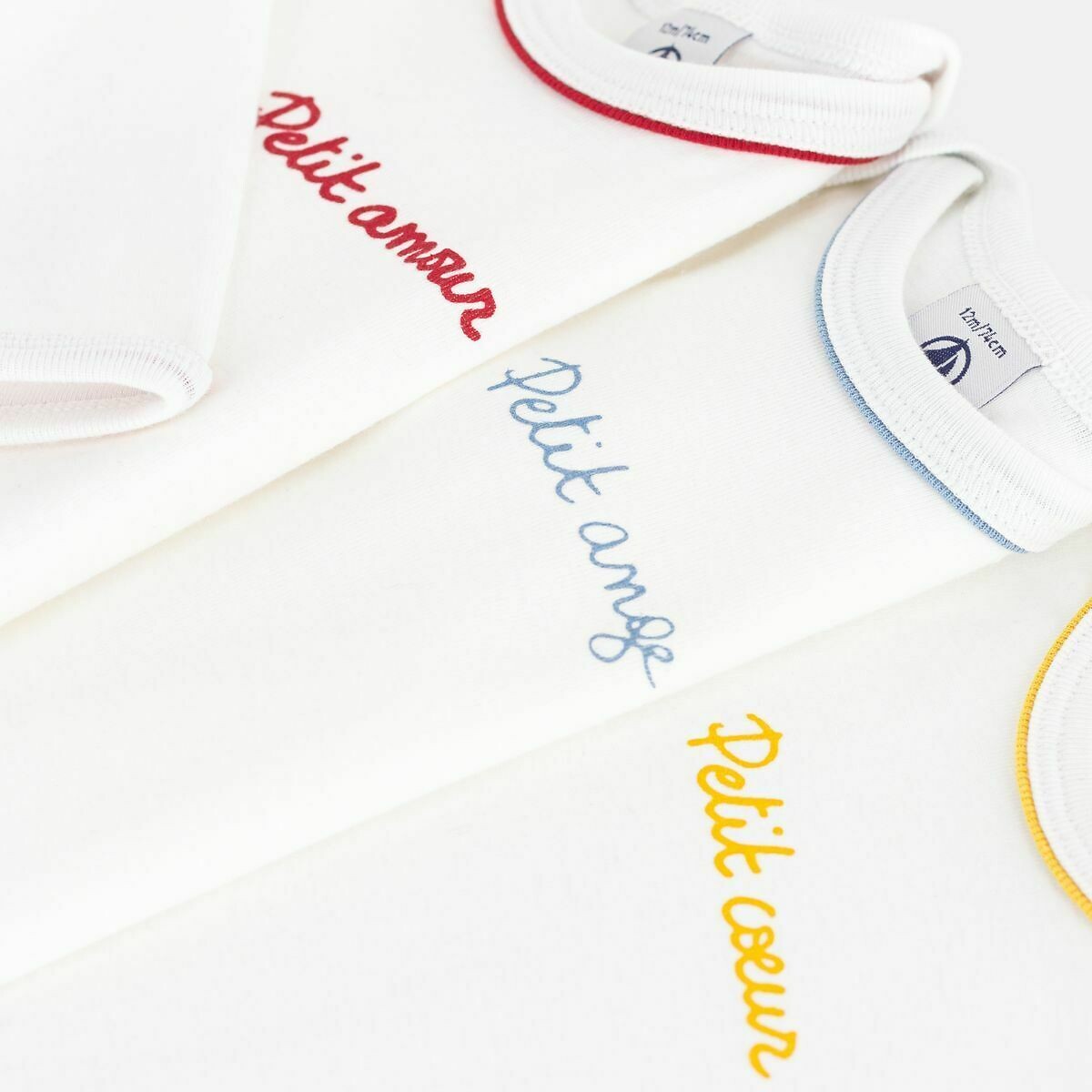PETIT BATEAU<br>Conjunto de 3 bodies de manga comprida