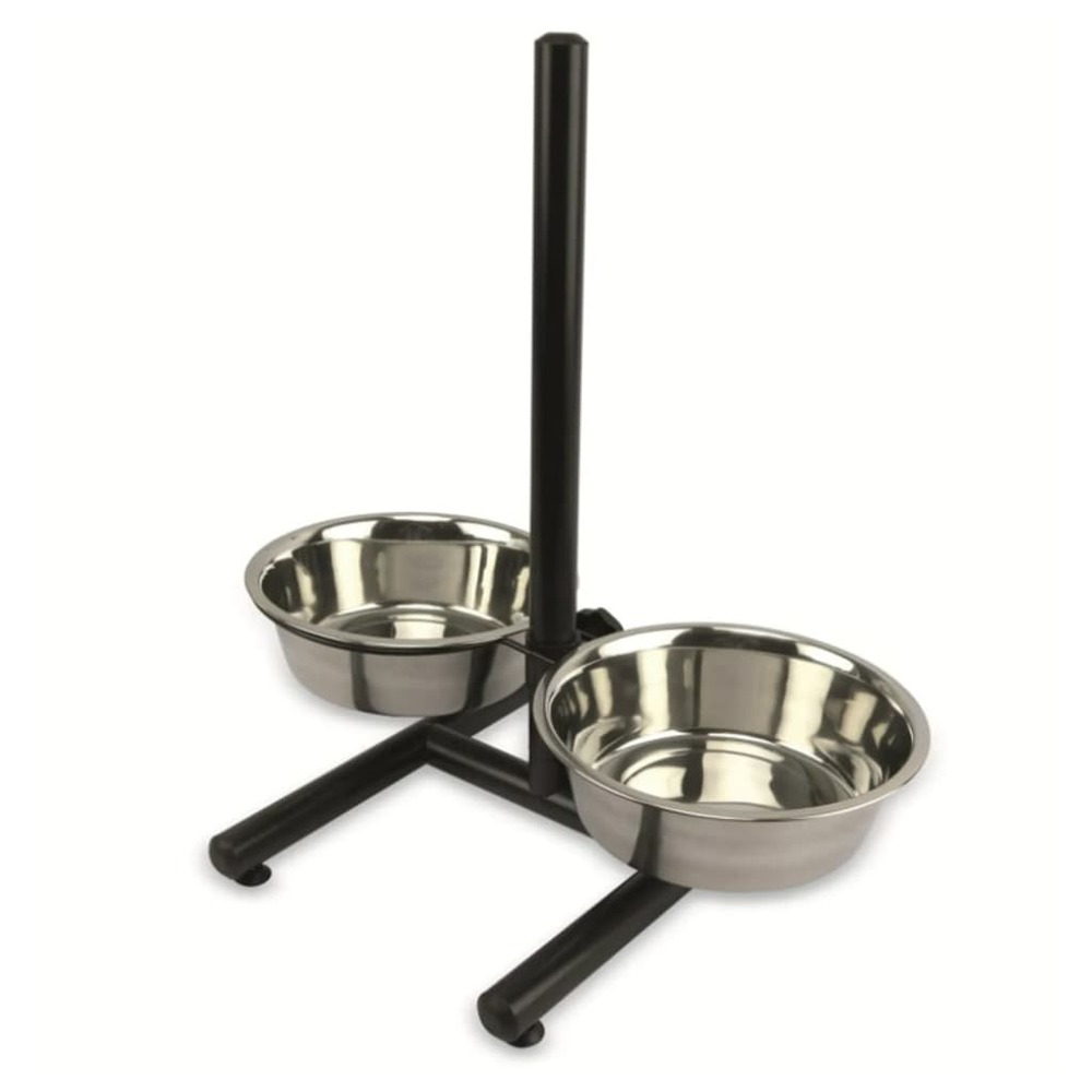 Bol double réglable à nourriture et eau pour chiens