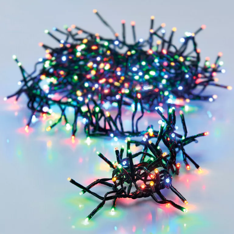 Guirlande lumineuse 14,60 m 2016 LED câble noir Boa Multicolore