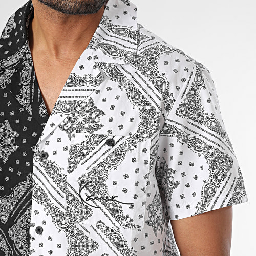 Chemise Manches Courtes 6033479 Noir Blanc Bandana