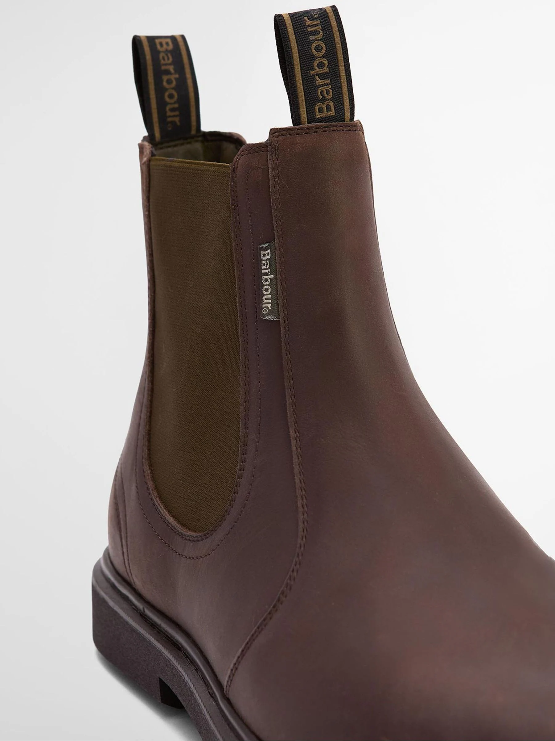 Donkerbruin - Barbour® Hale leren Chelsea laars