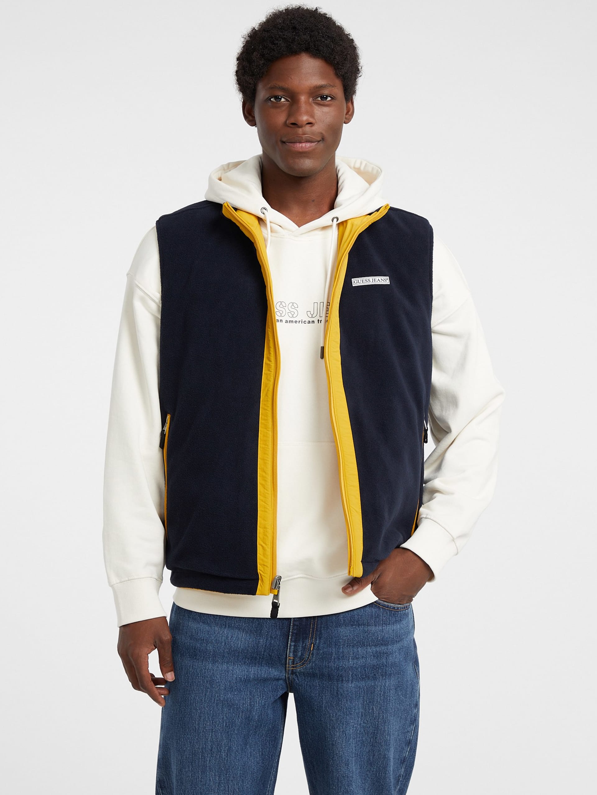 Colete reversível de nylon