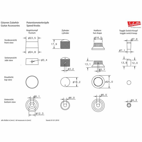 Schaller Dome Knobs RU