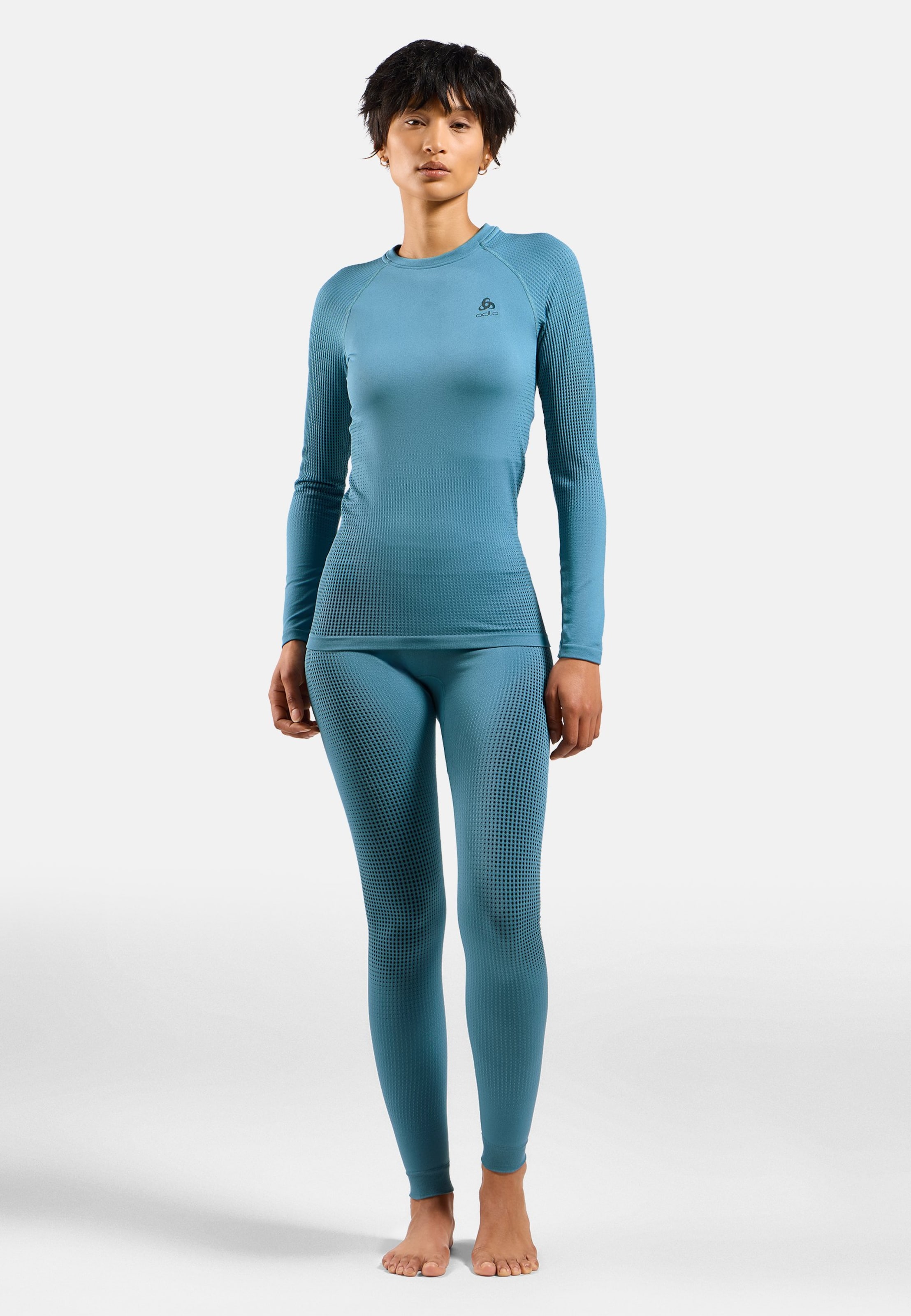 Performance Warm Base Layer Tights in provincial blue