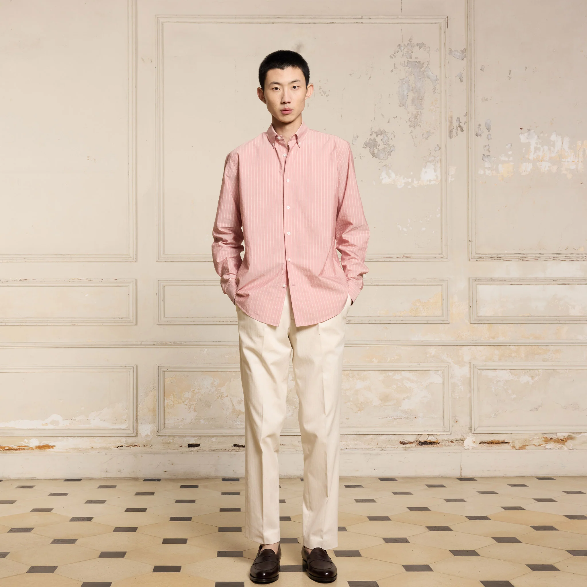 Pink striped shirt