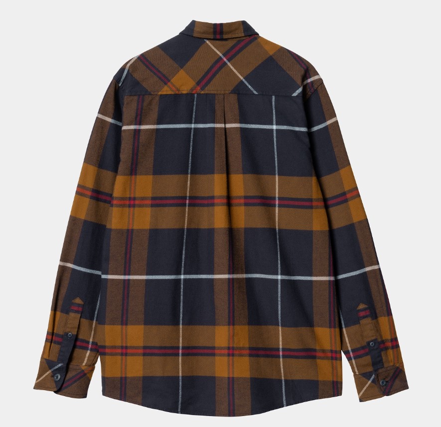 Carhartt WIP LS Garnett Shirt Deep H Brown