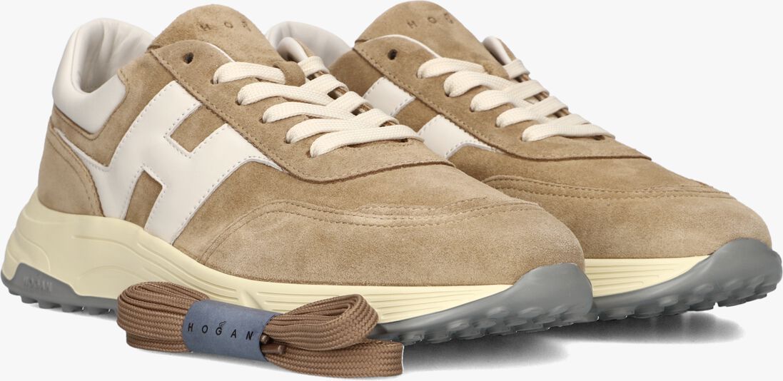 beige hogan lage sneakers hyperlight allacciato h