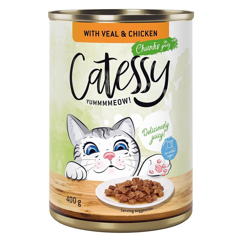 Lot Catessy Bouchées en sauce 12 x 400 g pour chat