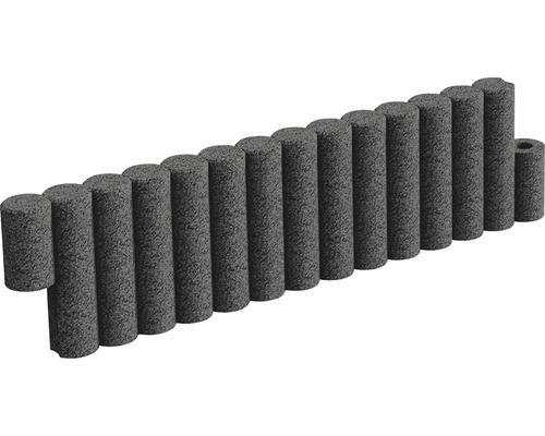 Terrasoft tuinrand/gazonrand voor zandbakken met buis, 100 x 8 x 27,5 cm, 6 stuks, antraciet