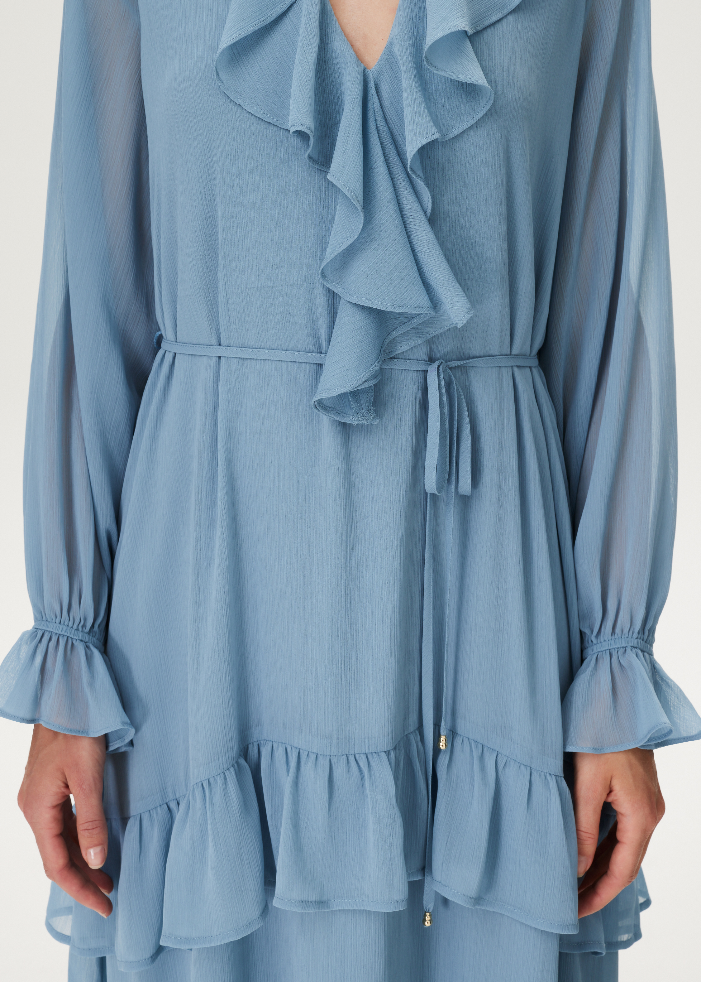 Maxi jurk met ruffles