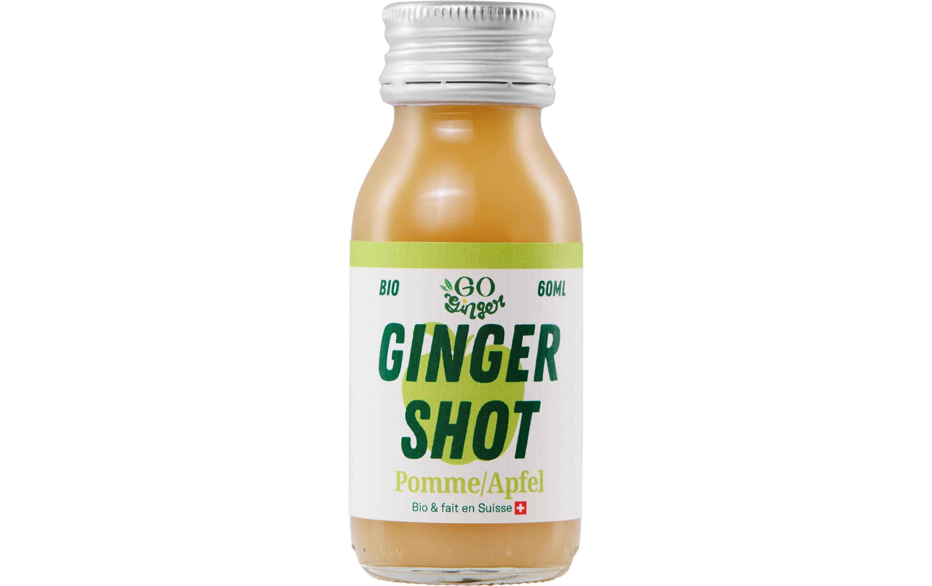 Ingwer Shot Apfel Bio 60 ml100% biologischer Ingwer Shot mit Zitrone