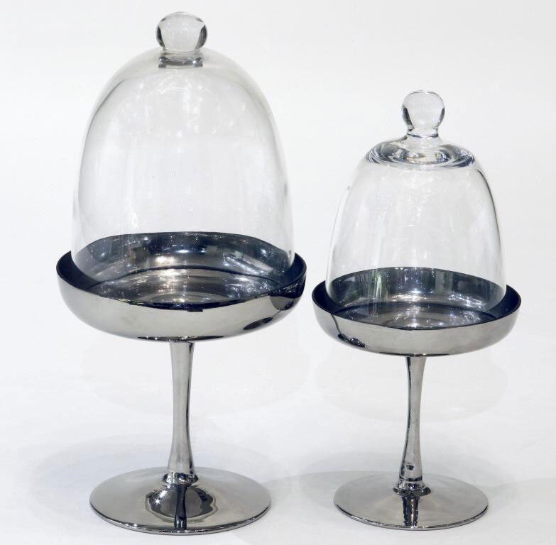 Servierteller mit Glocke SMOKE 2-teilig 25 cm