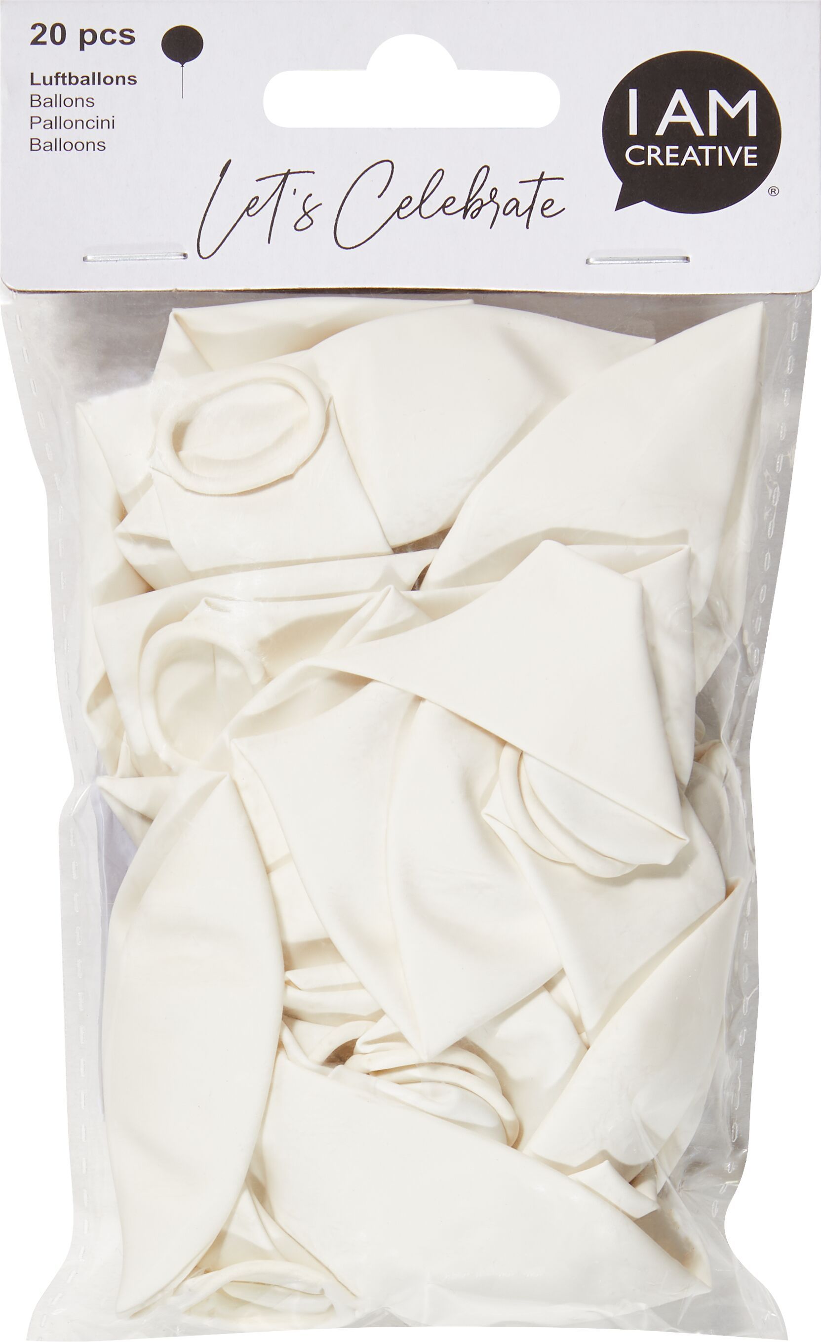 BECKY Luftballons weiss 20 Stk. - Weiss
