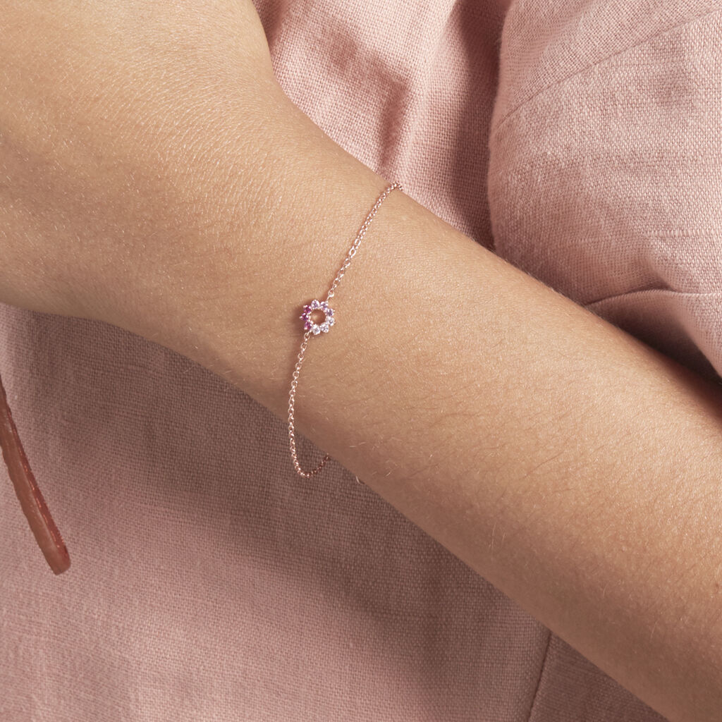 Bracelet Pavel Argent Rose Oxyde De Zirconium