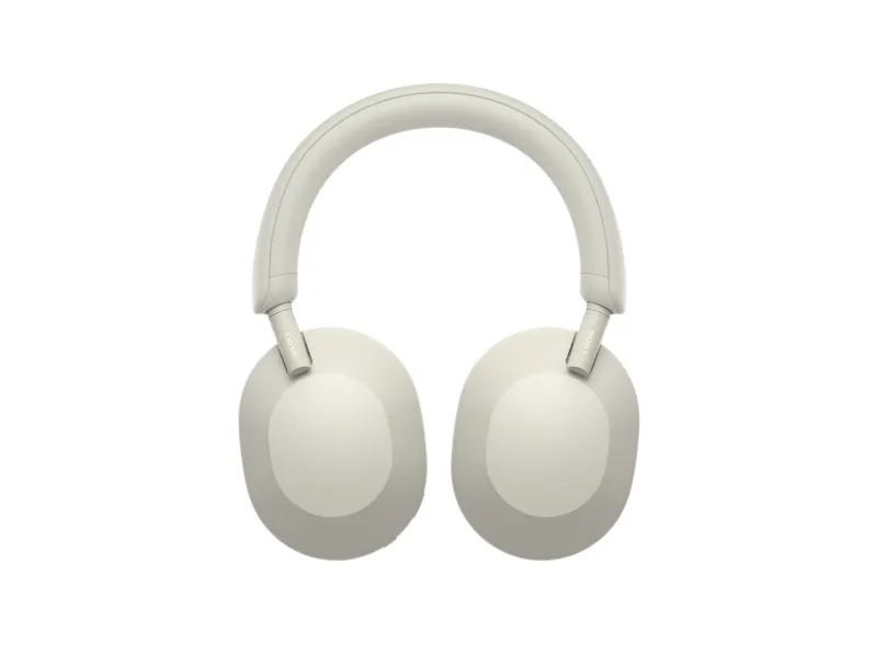 [OUTLET] - Sony WH-1000XM5 - Hovedtelefoner med mik. - fuld størrelse - Bluetooth - trådløs, kablet - aktiv støjfjerning - 3,5 mm jackstik - sølv