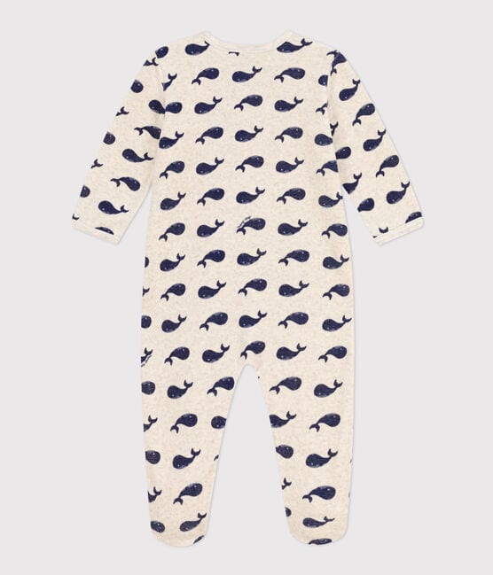 Pyjama baleines marines en velours