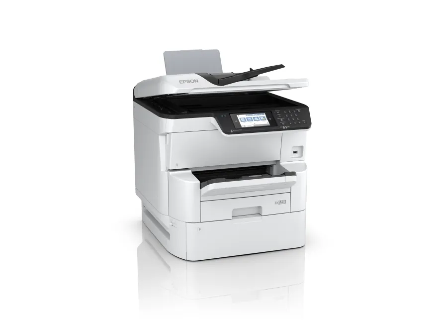 Epson WorkForce Pro WF-C878RDWF - Multifunktionsprinter - farve - blækprinter - A3 (297 x 420 mm) (original) - A3 (medie) - op til 22 spm (kopiering) - op til 24 spm (udskriver) - 335 ark - 33.6 Kbps - Gigabit LAN, Wi-Fi(n), USB 3.0, USB 2.0 vært