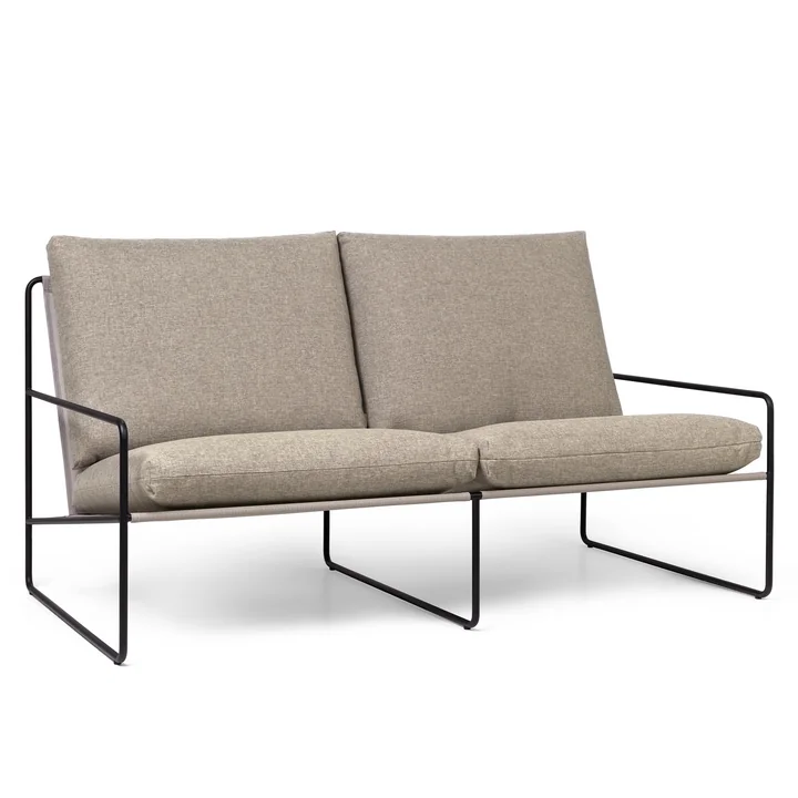 Ferm Living - Desert Dolce Outdoor 2-Sitzer Sofa - cashmere / dark sand