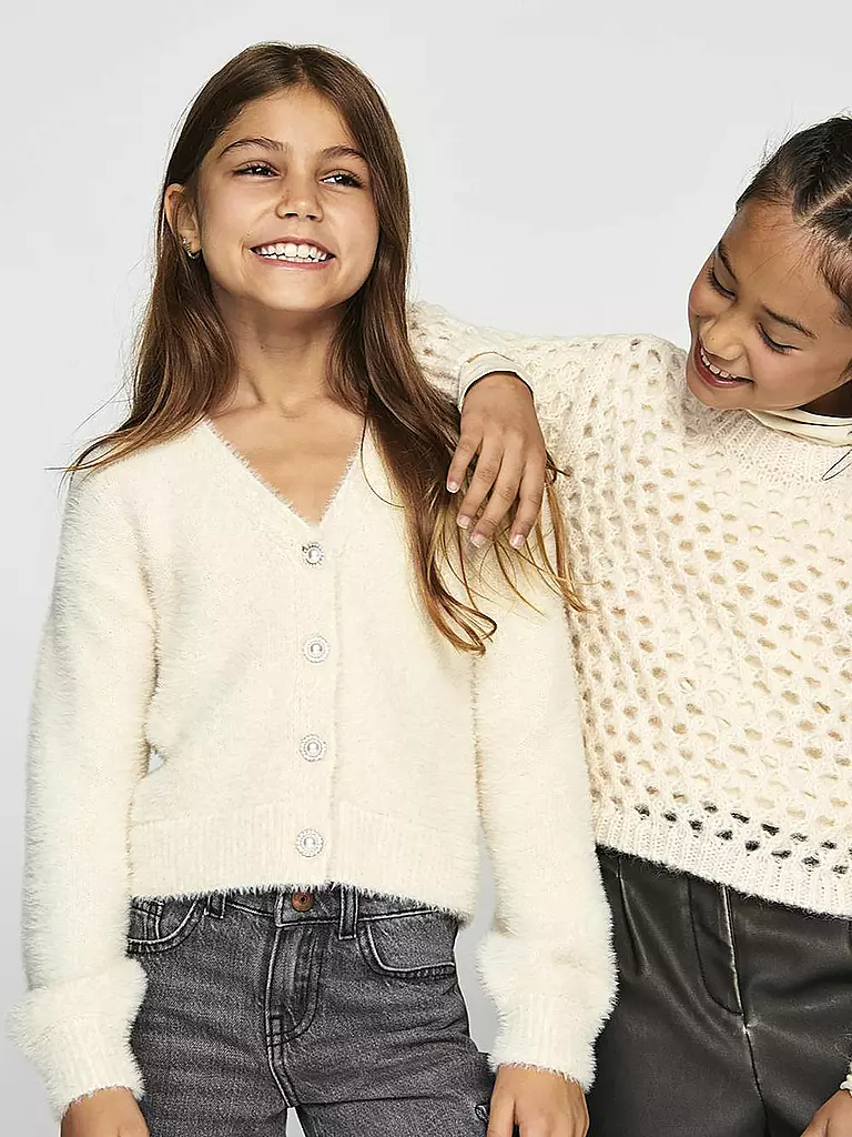 ONLY Mädchen Cardigan KOGPIUMO creme