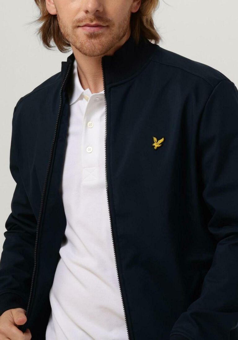 LYLE & SCOTT donkerblauwe lyle & scott jack zip through funnel neck soft s