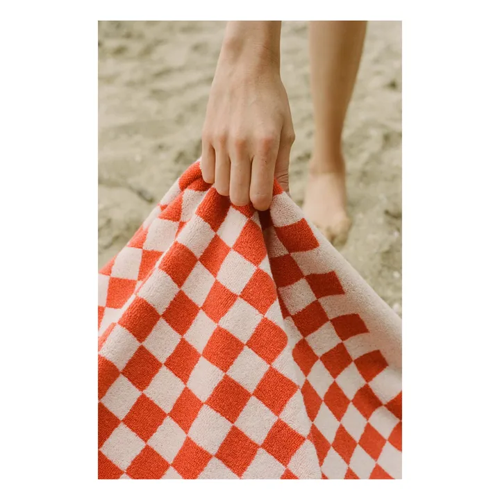 Baina Serviette de plage Roman | Rouge