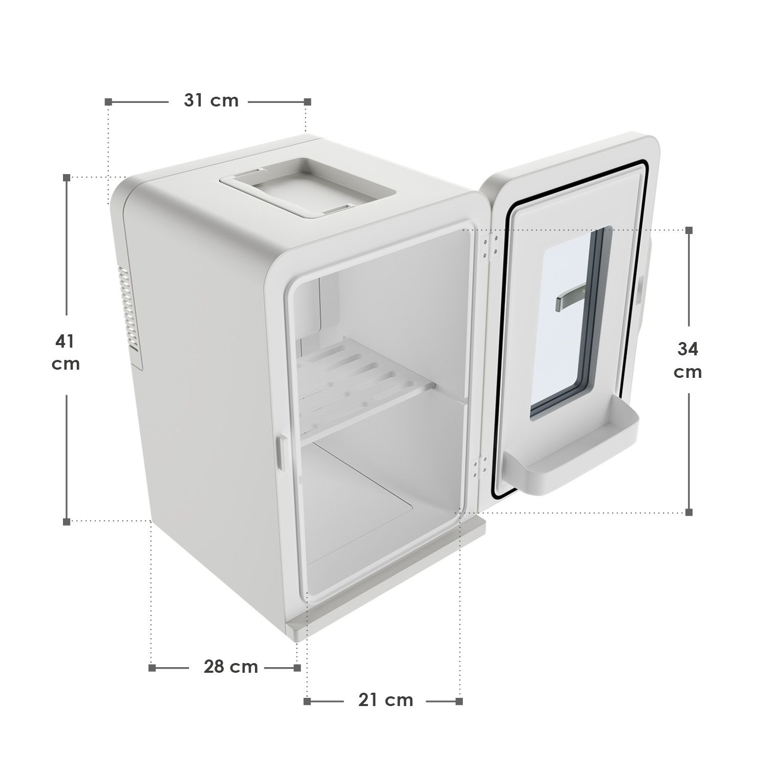 Juskys 15 liter mobiele mini-koelkast - White