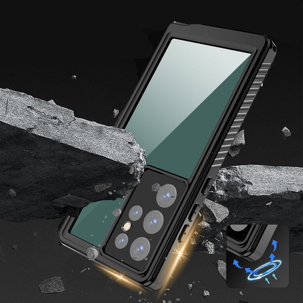Samsung Galaxy S23 Ultra 5G Wasserfeste Outdoor Schutz Hülle (IP68) – Schwarz