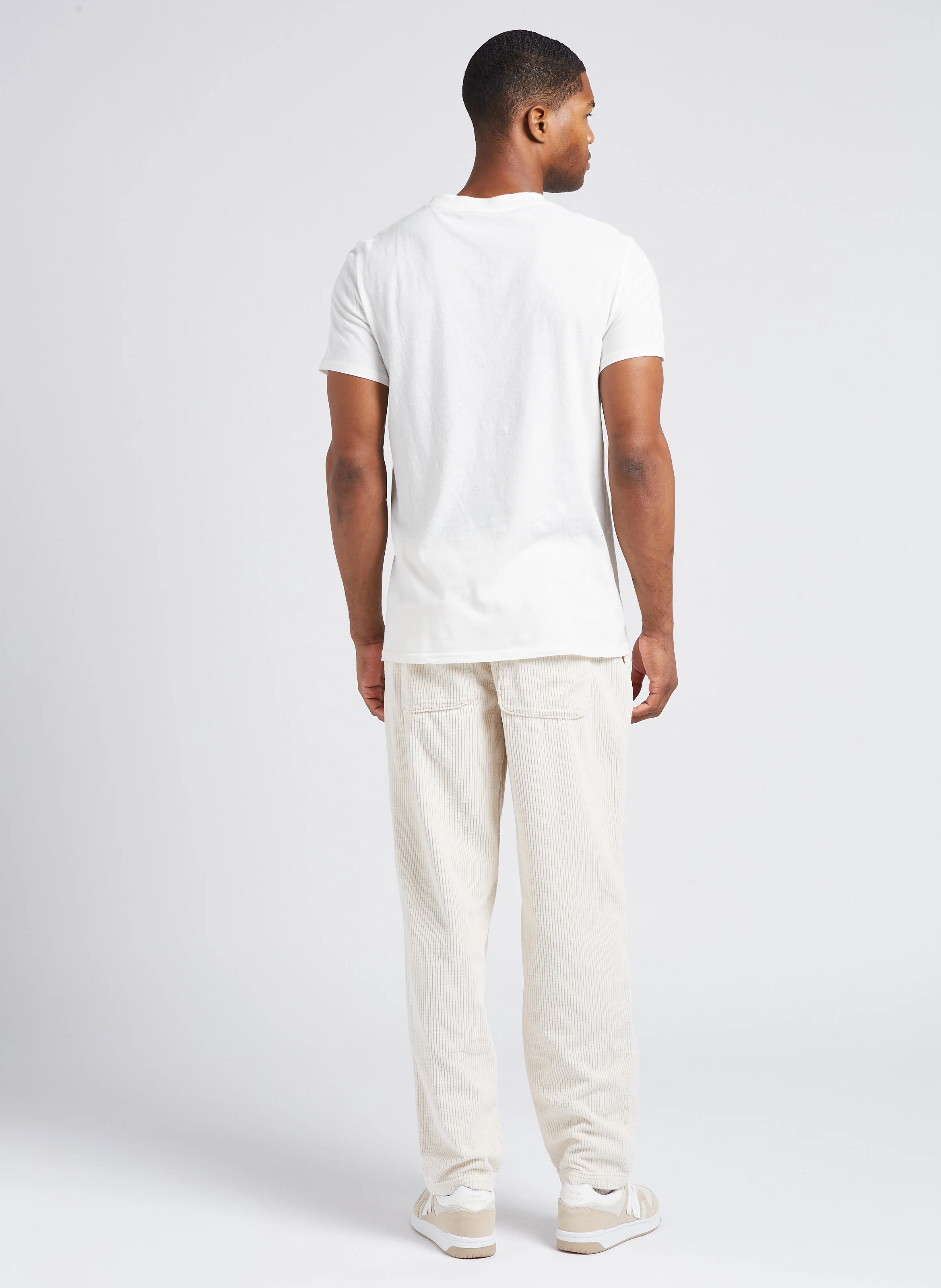 PADOW - Pantalon côtelé en coton | Beige