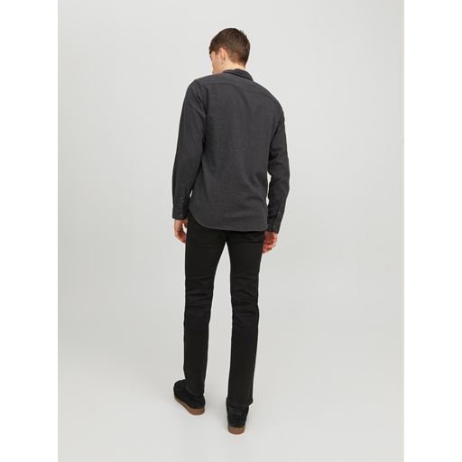 Jack&Jones Classic Melange Skjorte, Dark Grey Melange, M