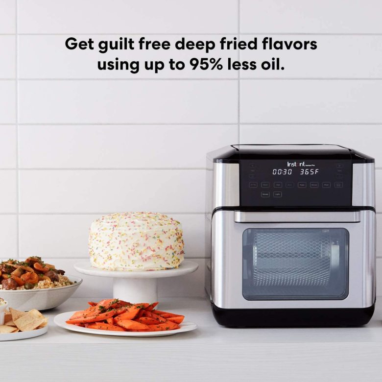 Omni Pro 19 QT/18L Air Fryer Toaster Oven Combo, From the Makers of Pot, 14-in-1 Functions, Fits a 12" Pizza, 6 Slices of Bread, App with Over 100 Recipes